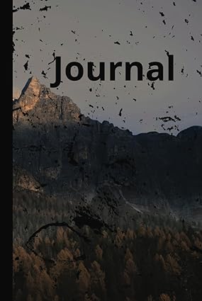 Journal: A Narrow Ruled line Notebook For Mountain Lovers And Peace in Nature Hardcover
