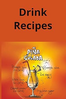 Drink Recipe Book: A Narrow Rule Lined Notebook For Drink Recipes Hardcover